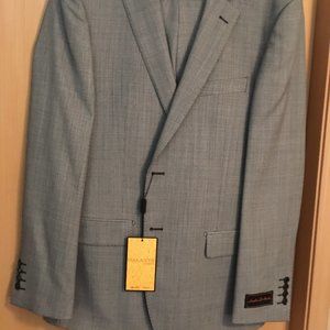 Gray color Italian Suit by Galante  Milan Italy  Size 42R pants 36R